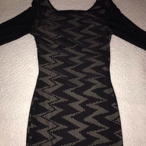Black tight mini dress